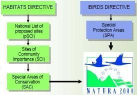 Natura 2000. Schema individuazione siti.